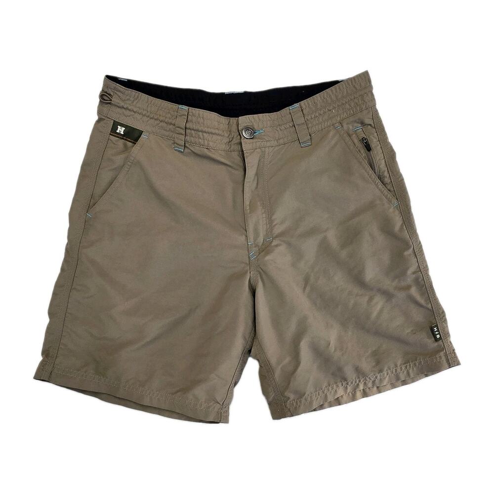 Howler Bros Horizon Hybrid Shorts Mens 30 Tan Khaki Nylon Ripstop Fishing Swim